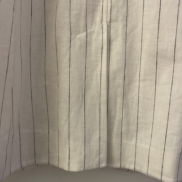 Adrienne Vittadini ~ NWOT Navy and White Striped Linen Blazer - Picture 8 of 8